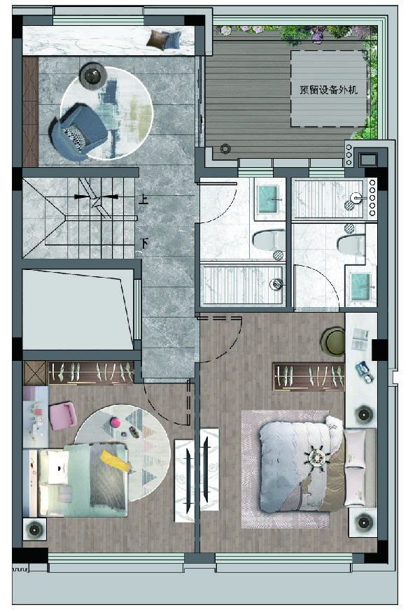 金輝·輝逸云庭排屋戶(hù)型地上二層